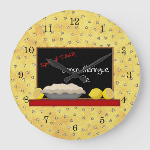 Lemon Pie Diner Wall Clock Große Wanduhr