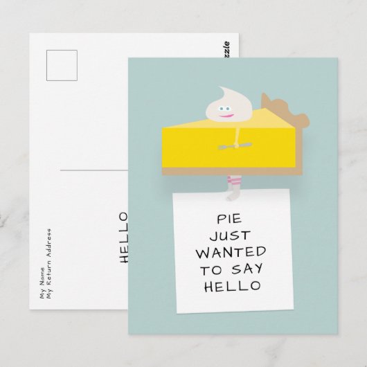 Lemon Pie Hello Postkarte (Vorne/Hinten)