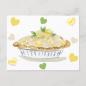 Lemon Pie Watercolor Postkarte (Vorderseite)