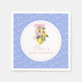 Lemon Pink Bow La Dolce Vita Baby Dusche Serviette (Vorderseite)