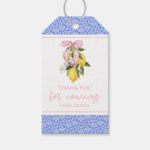 Lemon Pink Bow Preppy Baby Dusche