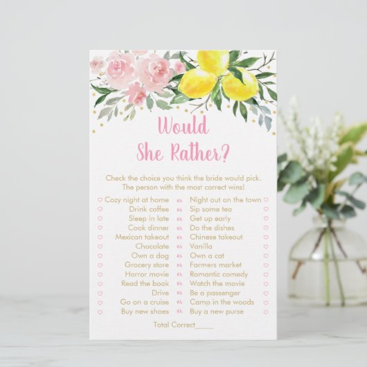 Lemon Pink Floral würde sie eher Bridal Spiel (Stehend Vorderseite)