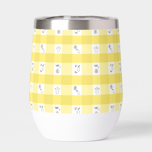 Lemon Plaid Monogram (Rückseite)