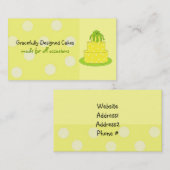 Lemon Polka Dot Cake Visitenkarte (Vorne/Hinten)