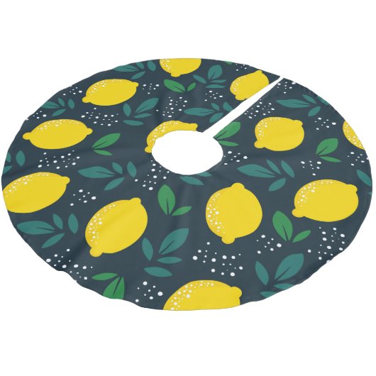 Lemon Polyester Weihnachtsbaumdecke (Schrägansicht)