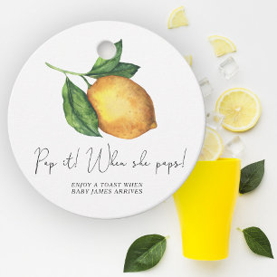 Lemon Pop es, wenn sie Pop Babydusche Geschenkanhänger