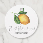 Lemon Pop es, wenn sie Pop Babydusche Geschenkanhänger (Vorderseite)