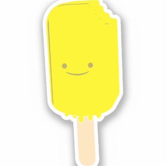 Lemon Popsicle Cartoon Zeichnend Aufkleber (Vorderseite)