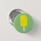 Lemon Popsicle Cartoon Zeichnend Button (Vorne & Hinten)