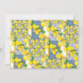 Lemon Portugiesisch Azulejo Mittelmeer Santorini Einladung (Vorderseite)