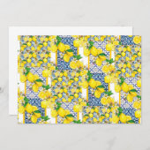 Lemon Portugiesisch Azulejo Mittelmeer Santorini Einladung (Vorne/Hinten)