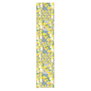 Lemon Portugiesisch Azulejo Mittelmeer Santorini Kurzer Tischläufer