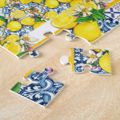 Lemon Portugiesisch Azulejo Mittelmeer Santorini Puzzle (Seite)