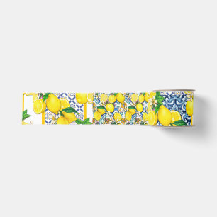 Lemon Portugiesisch Azulejo Mittelmeer Santorini Ripsband