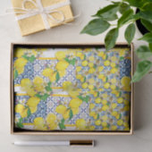 Lemon Portugiesisch Azulejo Mittelmeer Santorini Seidenpapier (Geschenk)
