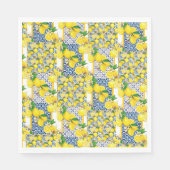 Lemon Portugiesisch Azulejo Mittelmeer Santorini Serviette (Vorderseite)