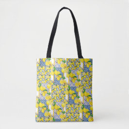 Lemon Portugiesisch Azulejo Mittelmeer Santorini Tasche