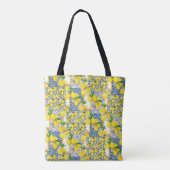 Lemon Portugiesisch Azulejo Mittelmeer Santorini Tasche (Rückseite)