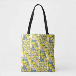 Lemon Portugiesisch Azulejo Mittelmeer Santorini Tasche