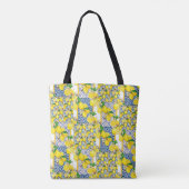 Lemon Portugiesisch Azulejo Mittelmeer Santorini Tasche (Rückseite)
