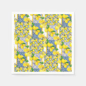 Lemon Portuguese Azulejo Mediterranean Santorini  Serviette (Vorderseite)