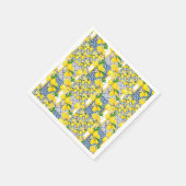 Lemon Portuguese Azulejo Mediterranean Santorini Serviette (Ecke)