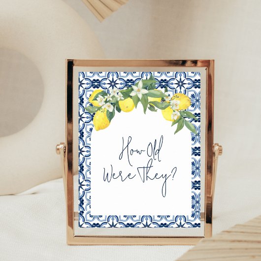 Lemon Positano Brautparty Games Poster