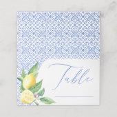 Lemon Positano Brautparty Platzkarte (Außenseite Aufgefaltet)