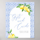 Lemon Positano Geschenke und Karten Hochzeitszeich Poster (Vorne)