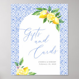 Lemon Positano Geschenke und Karten Hochzeitszeich Poster