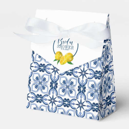 Lemon Positano Italian Blue Tile Geschenkschachtel (Vorderseite)