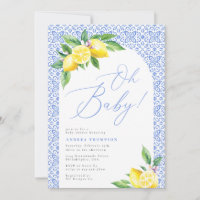 Lemon Positano Italian Blue Tile Oh Baby Dusche