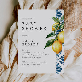 Lemon Positano Italienische Babydusche Einladung