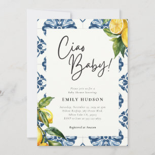 Lemon Positano Italienische Babydusche Einladung