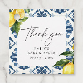 Lemon Positano Italienische Babydusche Geschenkanhänger