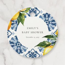 Lemon Positano Italienische Babydusche Geschenkanhänger