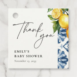 Lemon Positano Italienische Babydusche Geschenkanhänger