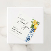 Lemon Positano Italienische Babydusche Geschenkanhänger (Beispiel)