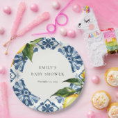 Lemon Positano Italienische Babydusche Pappteller (Party)