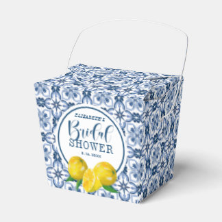 Lemon Positano - Italienischer Blue Tile Favor Box Geschenkschachtel