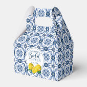 Lemon Positano - Italienischer Blue Tile Favor Box Geschenkschachtel (Vorderseite)