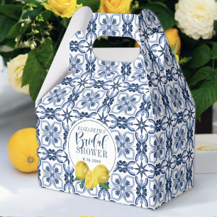 Lemon Positano - Italienischer Blue Tile Favor Box Geschenkschachtel