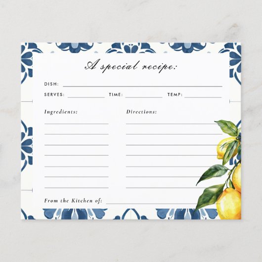 Lemon Positano Italienisches Brautparty Rezept Kar (Vorderseite)