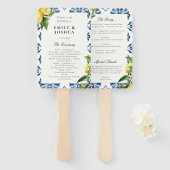 Lemon Positano Italienisches Hochzeitsfeierungspro Fächer (Vorne und Hinten)