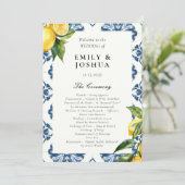 Lemon Positano Italienisches Hochzeitsfeierungspro Programm (Stehend Vorderseite)