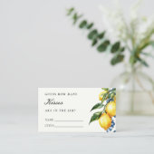 Lemon Positano Wie viele Kisses Brautparty Begleitkarte (Stehend Vorderseite)