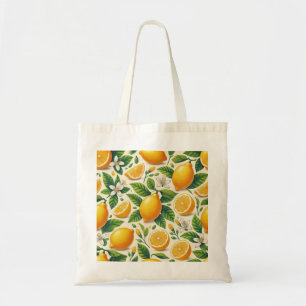 Lemon Print Basic Tote Bag Tragetasche