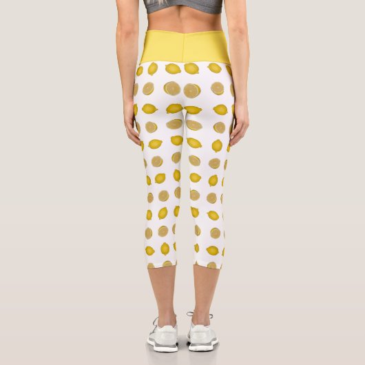 Lemon Print Capri Leggings (Rückseite)
