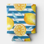 Lemon Print | Citrus Bachelorette Personalisiert Dosenkühler (Rückseite)