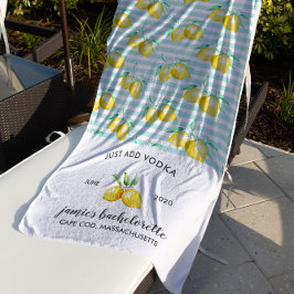 Lemon Print | Citrus Bachelorette Weekend Strandtuch